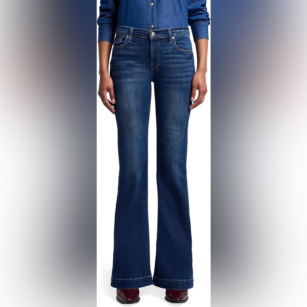 7 For All Mankind Size 29 Dojo in Santiago Canyon modest wide leg trouser hem